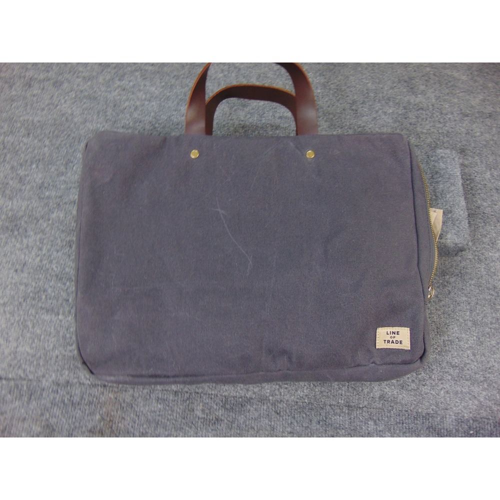 Line of Trade Laptop Bag Mens OS Canvas Gray Solid Messenger Work Briefcase Tech